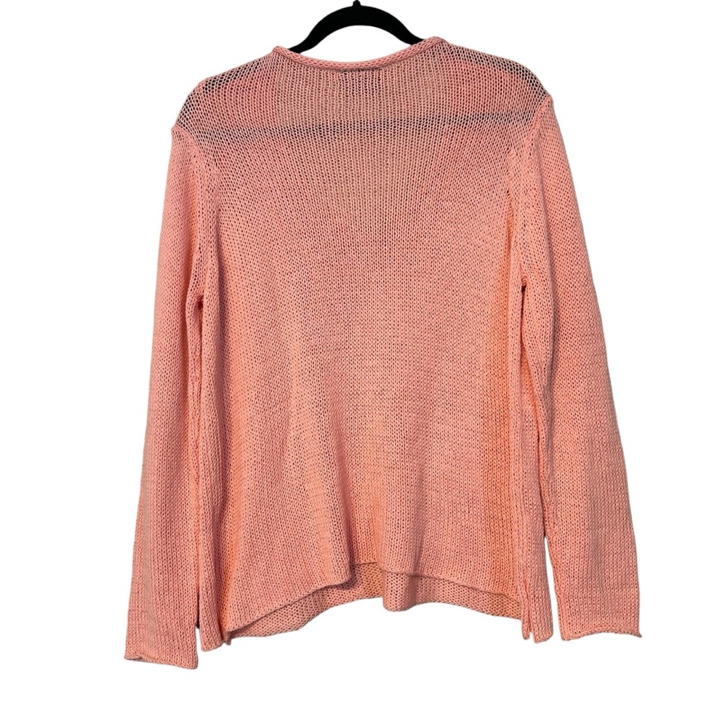 Wooden Ships Lightweight V Neck Knit Sweater Blush Coral Slouchy S M - Picture 5 of 10
